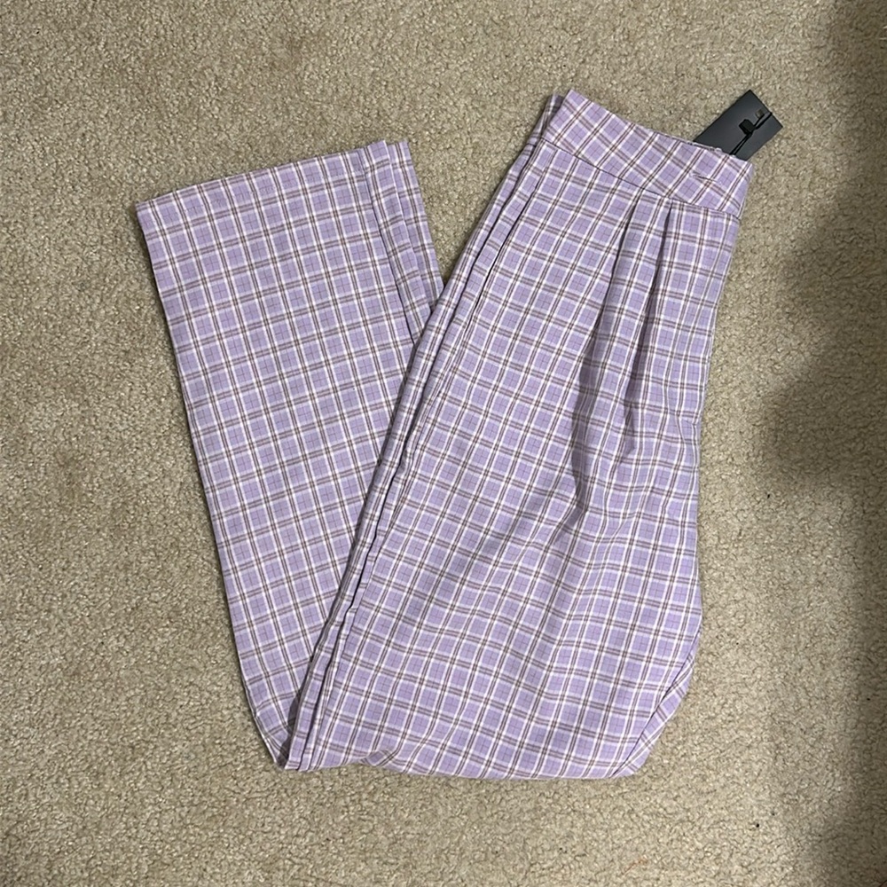 NWT Nasty Gal Plaid Pants size 2